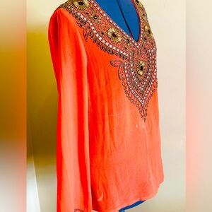 Together Almost New Hand Beaded Full Sleeve Top